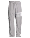 Thom Browne Man Pants Grey Size 4 Polyester In Gray
