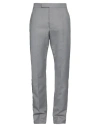 Thom Browne Man Pants Grey Size 3 Polyester, Wool In Grey