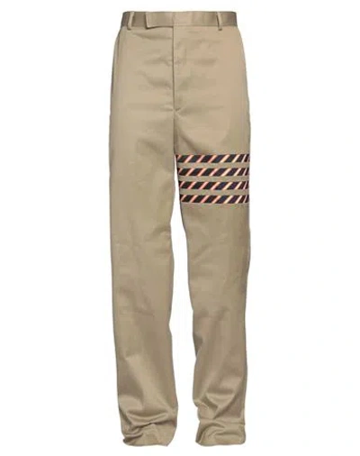 Thom Browne Man Pants Khaki Size 3 Cotton In Beige