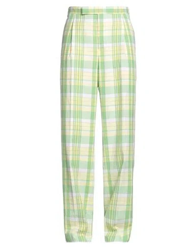 Thom Browne Man Pants Light Green Size 4 Cotton