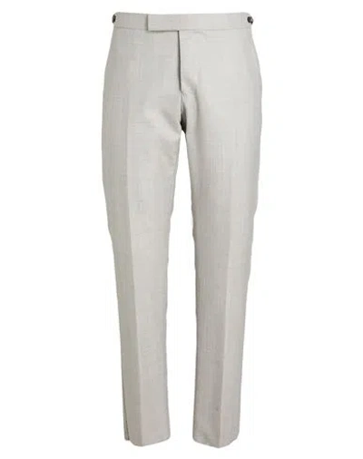 Thom Browne Man Pants Light Grey Size 5 Wool In Gray