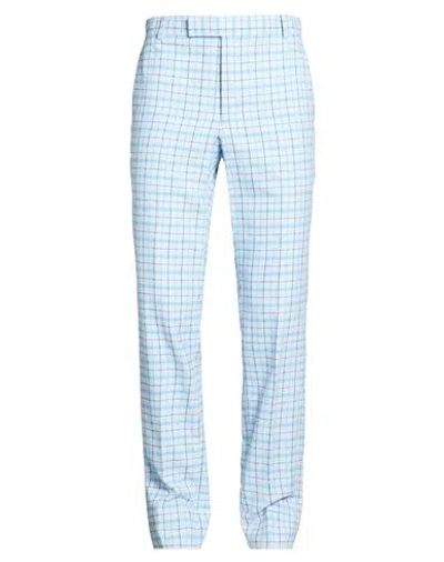 Thom Browne Man Pants Sky Blue Size 1 Cotton, Polyamide