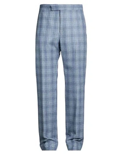 Thom Browne Man Pants Slate Blue Size 0 Wool, Cashmere