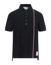 Thom Browne Man Polo Shirt Navy Size 2 Cotton