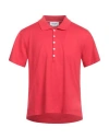 Thom Browne Man Polo Shirt Red Size 4 Cotton In Red