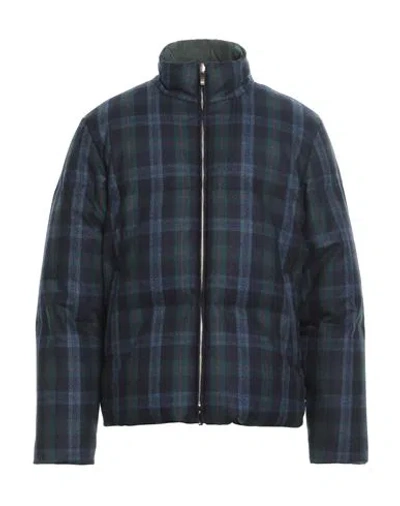 THOM BROWNE THOM BROWNE MAN PUFFER MIDNIGHT BLUE SIZE 3 WOOL, CASHMERE, POLYESTER