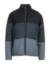 Thom Browne 4 Bar Reversible Neck Zip Up Jacket In Blue