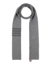 Thom Browne Man Scarf Grey Size - Cashmere In Grey