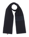 Thom Browne Man Scarf Midnight Blue Size - Cashmere