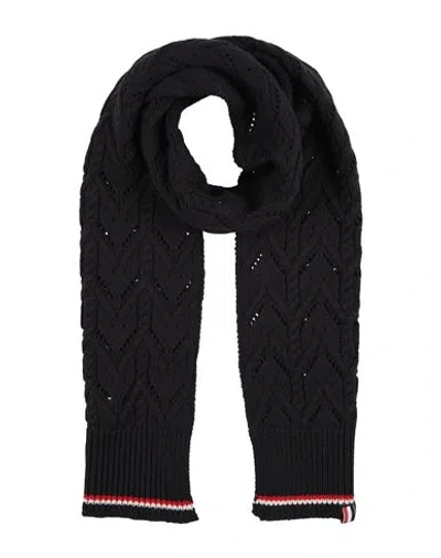 Thom Browne Man Scarf Midnight Blue Size - Merino Wool