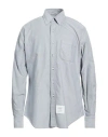Thom Browne Straight Fit Cotton Oxford Button-down Shirt In Blue