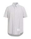Thom Browne Man Shirt Grey Size 2 Cotton