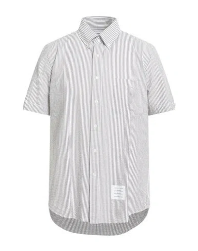 Thom Browne Man Shirt Grey Size 2 Cotton