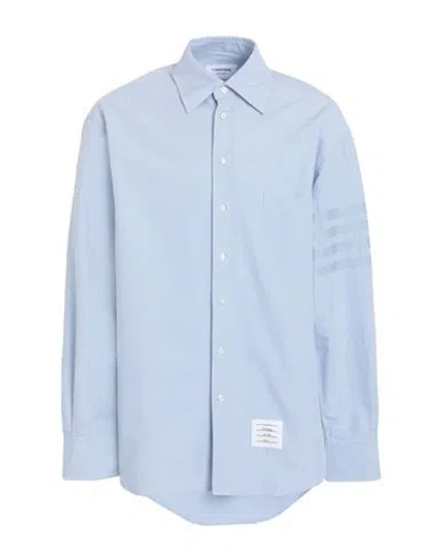 THOM BROWNE THOM BROWNE MAN SHIRT LIGHT BLUE SIZE 3 COTTON