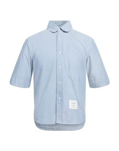 THOM BROWNE THOM BROWNE MAN SHIRT LIGHT BLUE SIZE 3 COTTON