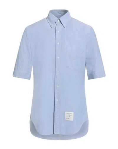 Thom Browne Man Shirt Light Blue Size 5 Cotton