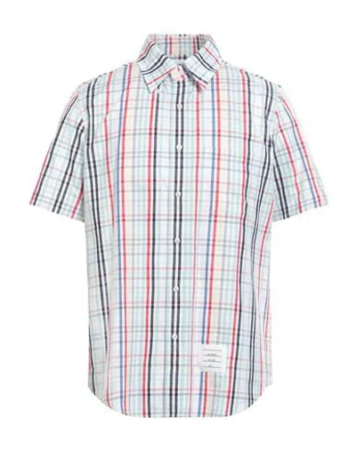 Thom Browne Man Shirt Light Green Size 4 Cotton In White