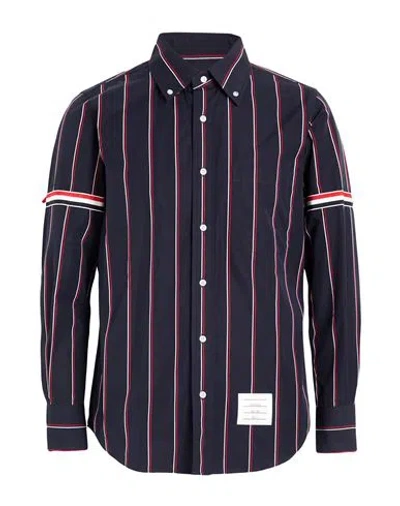 Thom Browne Man Shirt Midnight Blue Size 0 Cotton