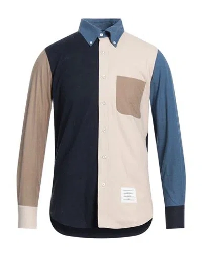 Thom Browne Man Shirt Midnight Blue Size 1 Cotton