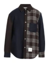 Thom Browne Snap Front Shirt Jacket In Navy Blue