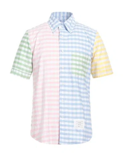 Thom Browne Man Shirt Pink Size 5 Cotton