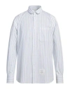 Thom Browne Man Shirt Sky Blue Size 5 Cotton