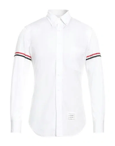 Thom Browne Man Shirt White Size 1 Cotton In Animal Print