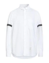 Thom Browne Straight Fit Long Sleeved Shirt In White