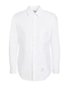 Thom Browne Classic Long Sleeves Shirt With Cf Gg Placket In Solid Poplin Clothing In White