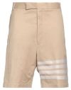 Thom Browne Man Shorts & Bermuda Shorts Beige Size 3 Cotton In Beige