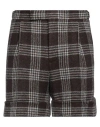 Thom Browne Man Shorts & Bermuda Shorts Chocolate Brown Size 3 Wool In Brown
