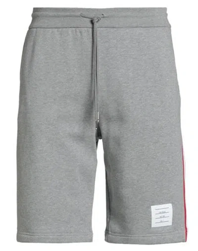 Thom Browne Man Shorts & Bermuda Shorts Grey Size 5 Cotton, Elastane In Gray