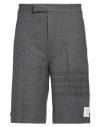 Thom Browne Shorts With 4-bar Motif In Grey
