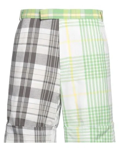 Thom Browne Man Shorts & Bermuda Shorts Light Green Size 2 Cotton