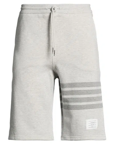 Thom Browne Man Shorts & Bermuda Shorts Light Grey Size 3 Cotton In Gray