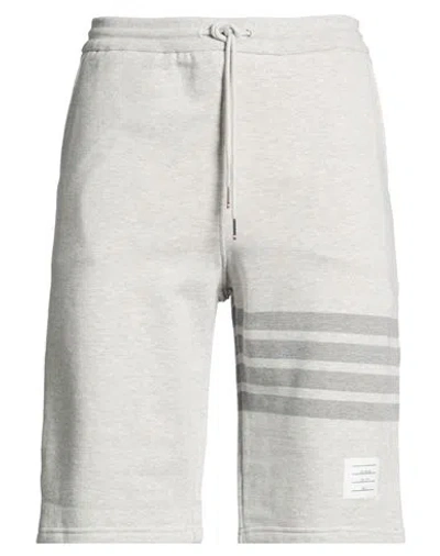 Thom Browne Man Shorts & Bermuda Shorts Light Grey Size 5 Cotton In Gray