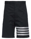 Thom Browne Cotton Loopback Knit Engineered 4-bar Sweat Shorts Navy In Blue