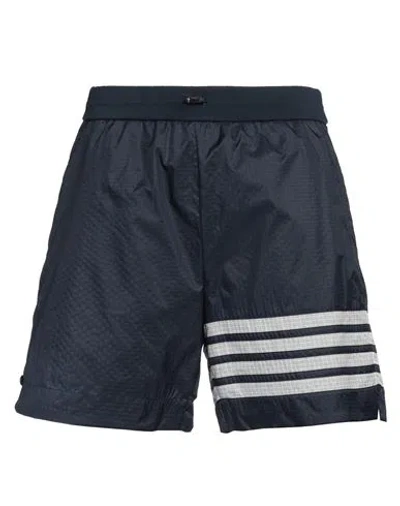 Thom Browne Man Shorts & Bermuda Shorts Midnight Blue Size 4 Polyamide, Cotton, Polyurethane