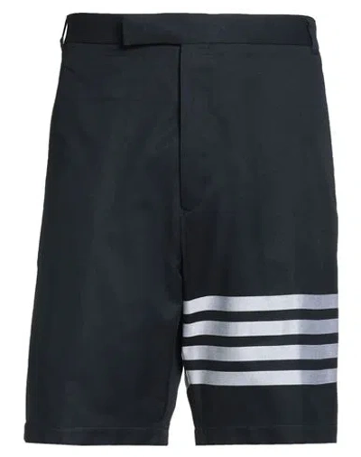Thom Browne Man Shorts & Bermuda Shorts Midnight Blue Size 4 Cotton