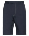 Thom Browne Bermuda With Contrast Stitching In Blue
