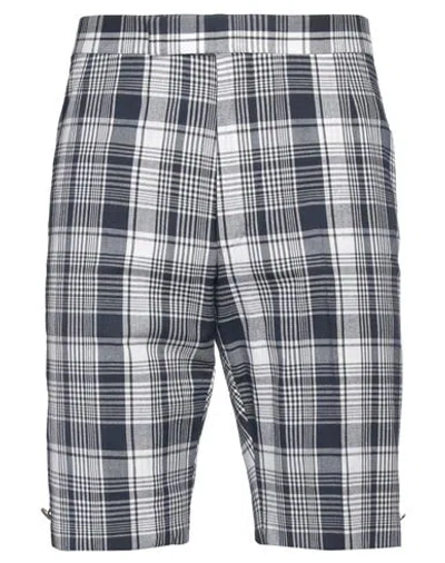 Thom Browne Man Shorts & Bermuda Shorts Midnight Blue Size 5 Cotton