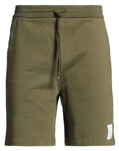 Thom Browne Man Shorts & Bermuda Shorts Military Green Size 3 Cotton