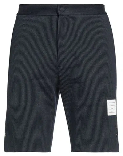 Thom Browne Man Shorts & Bermuda Shorts Navy Size 3 Cotton In Black