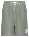 Thom Browne Man Shorts & Bermuda Shorts Sage Green Size 3 Cotton, Nylon In Sage Green