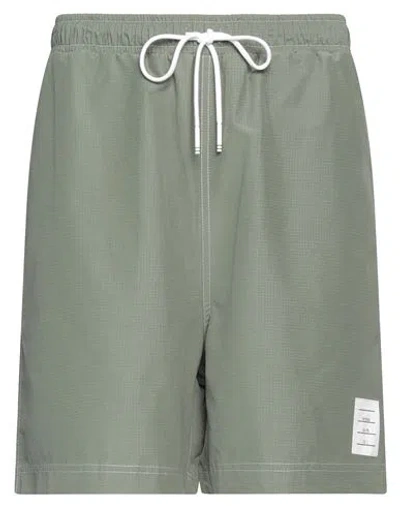 Thom Browne Man Shorts & Bermuda Shorts Sage Green Size 3 Cotton, Nylon
