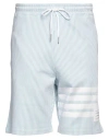 Thom Browne Man Shorts & Bermuda Shorts Sky Blue Size 3 Cotton, Elastane In Blue