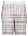 THOM BROWNE THOM BROWNE MAN SHORTS & BERMUDA SHORTS WHITE SIZE 1 COTTON, POLYAMIDE, ELASTANE