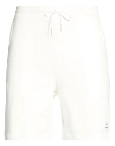 Thom Browne Man Shorts & Bermuda Shorts White Size 4 Cotton