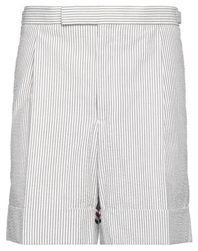 Thom Browne Man Shorts & Bermuda Shorts White Size 4 Cotton