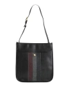 Thom Browne Man Shoulder Bag Black Size - Calfskin
